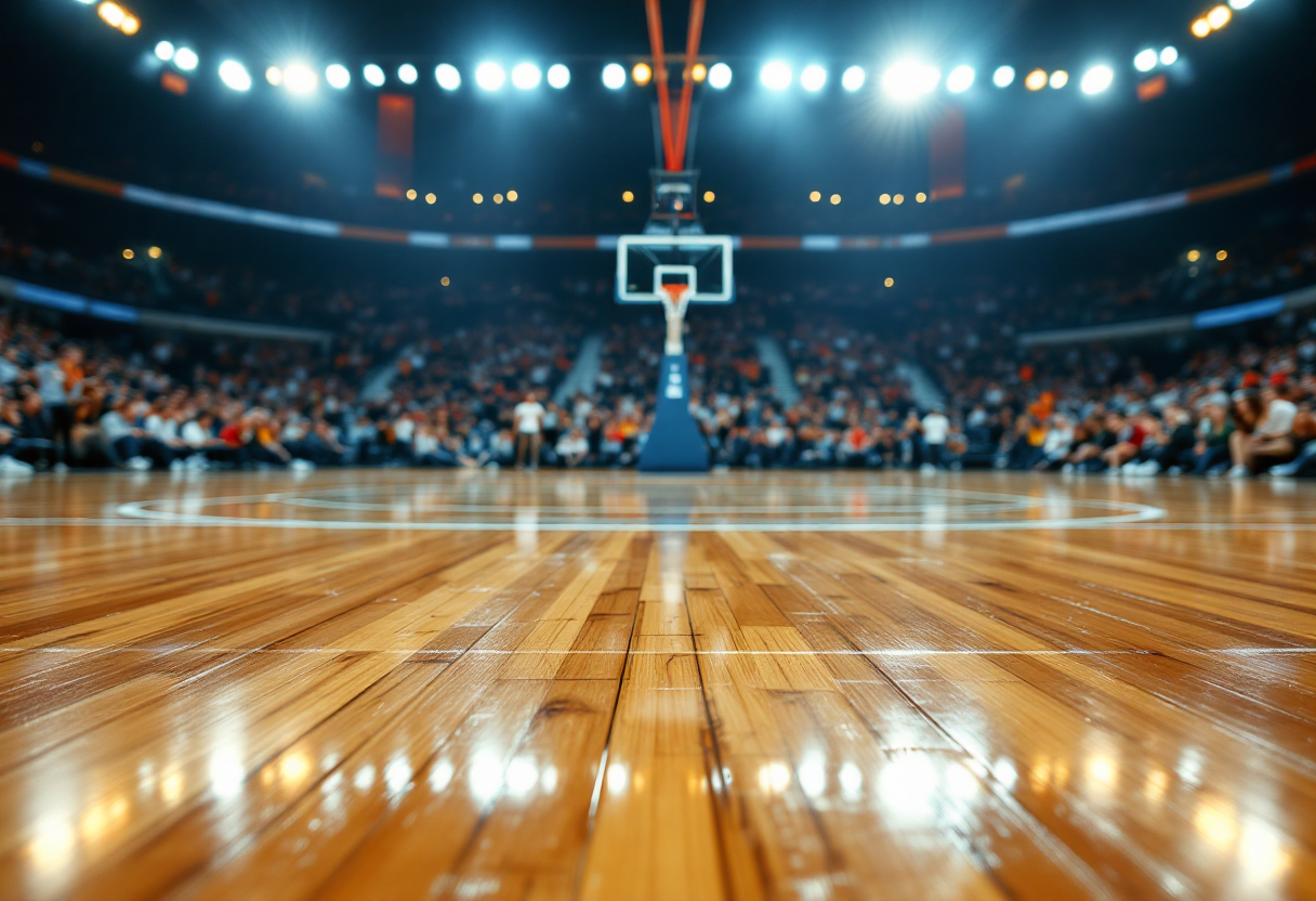 Vassilis Spanoulis celebra la vittoria del Fenerbahce in Eurolega