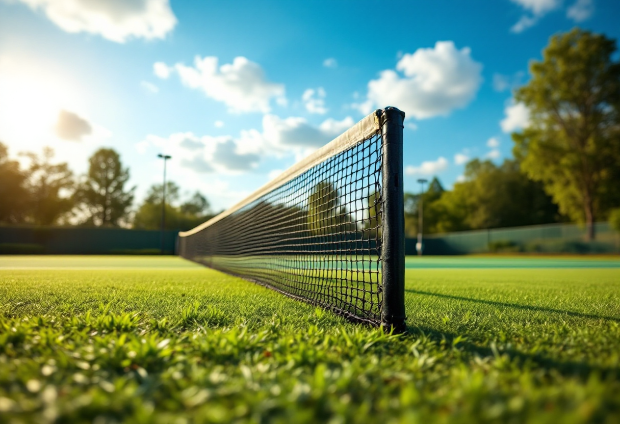 Giocatori di tennis in finale, simbolo di talento e determinazione