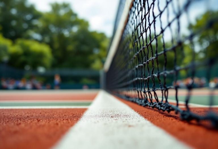 Giocatori in azione durante le finali del torneo ITF Under 18 a Prato