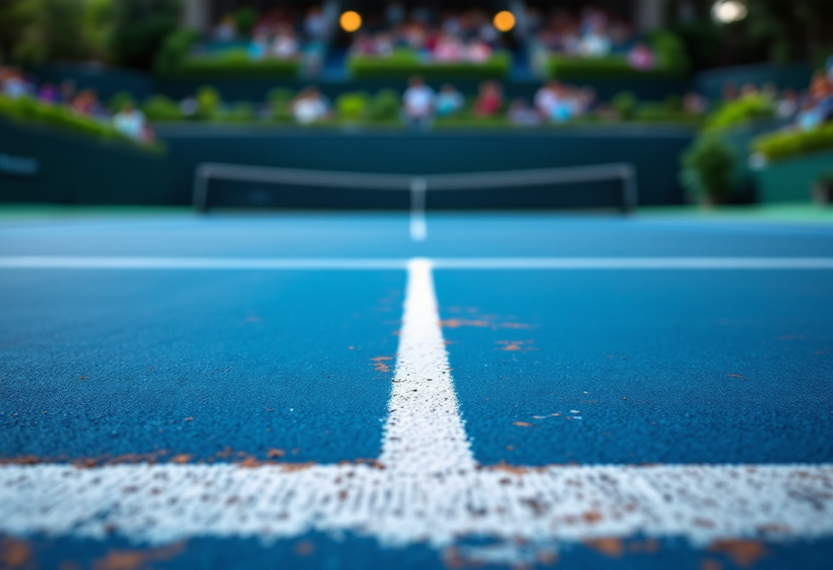 Flavio Cobolli in azione al Roland Garros durante un match