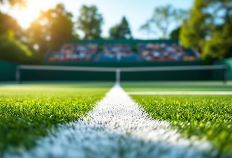 Giocatrici di tennis italiano in azione sul campo