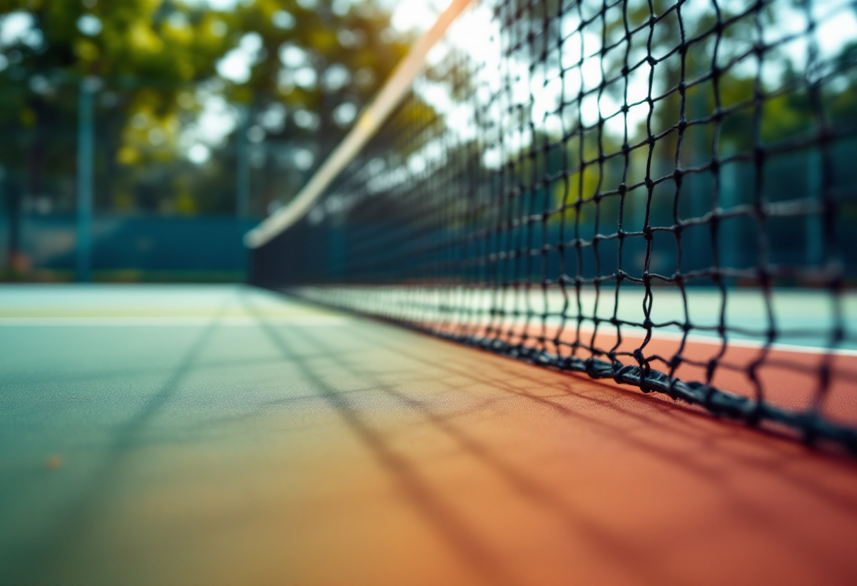 Giocatrici di tennis femminile in azione durante un torneo