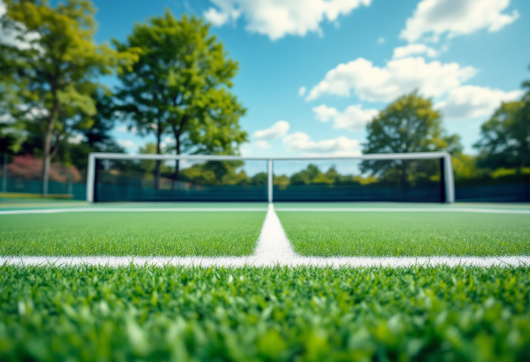 Giocatori di tennis italiani in azione sul campo