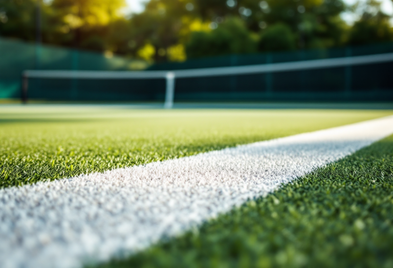 Giocatori di tennis italiani in azione sul campo