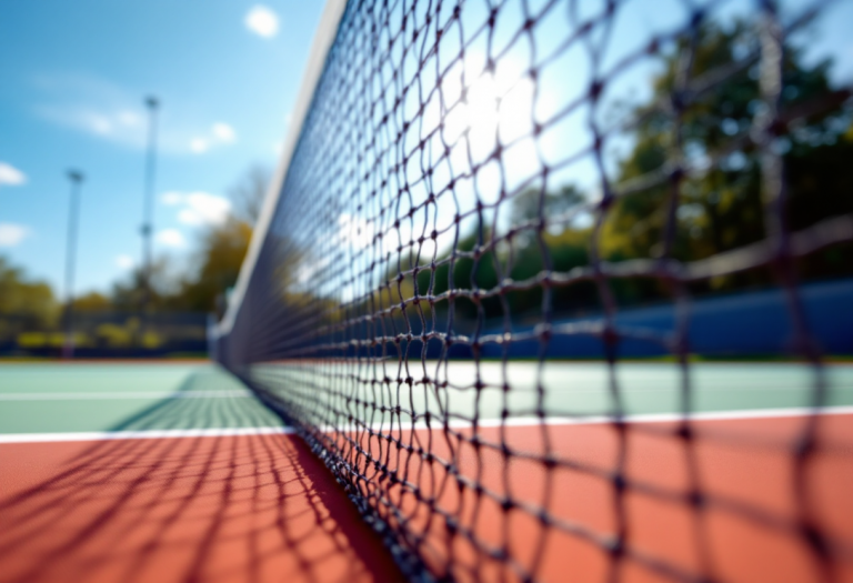 Giocatori di tennis italiani in azione sul campo