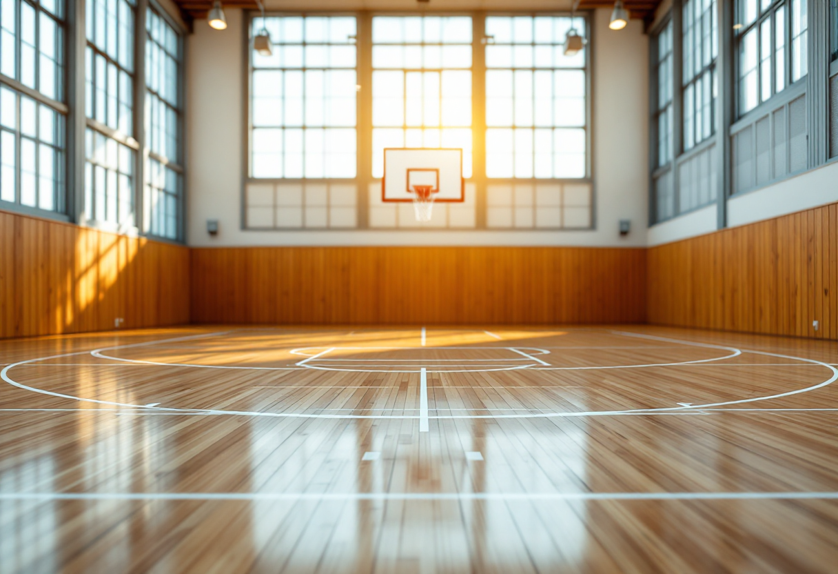Giocatori del Napoli Basket in azione durante una partita