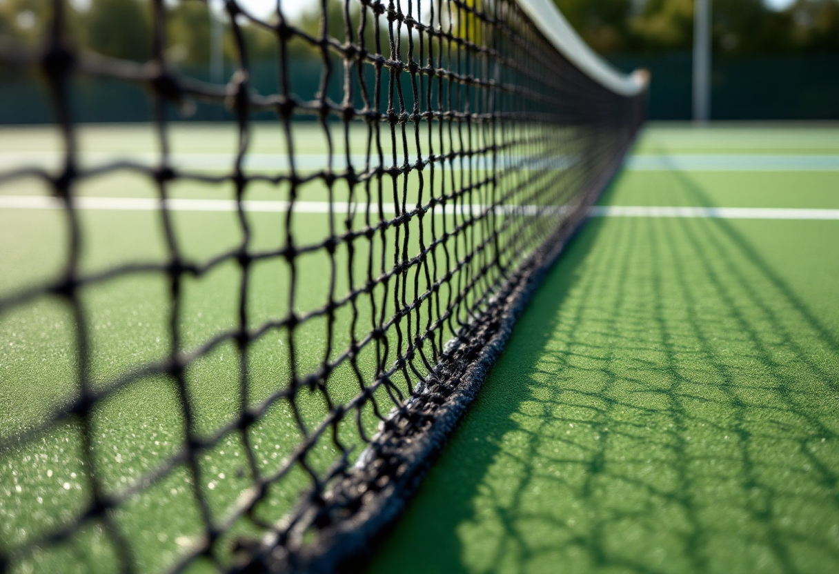 Giovani tennisti italiani in allenamento sul campo