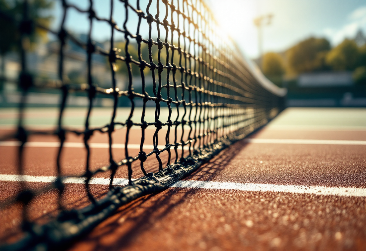 Giulio Zeppieri durante le qualificazioni del Roland Garros