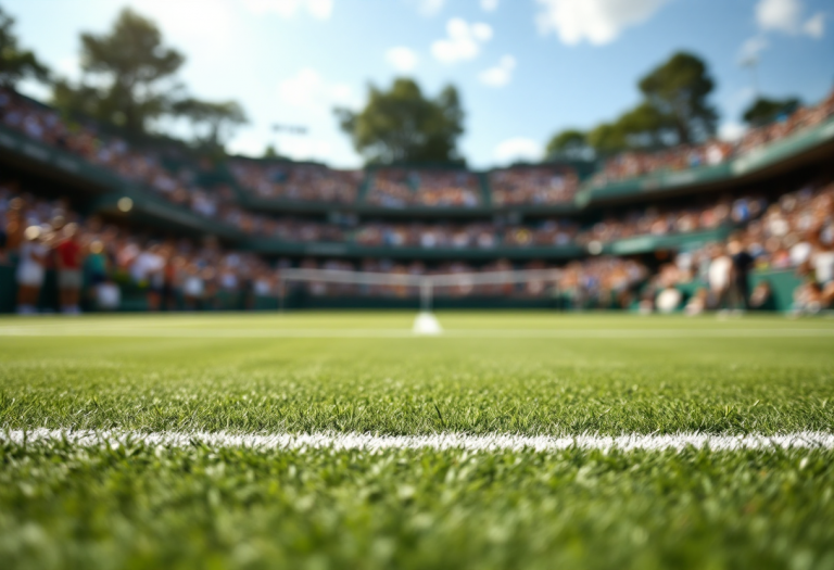 Giocatori di tennis in azione ai campi di Roland Garros
