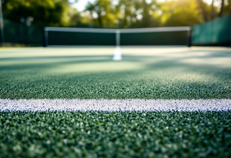 Jannik Sinner celebra la vittoria in campo