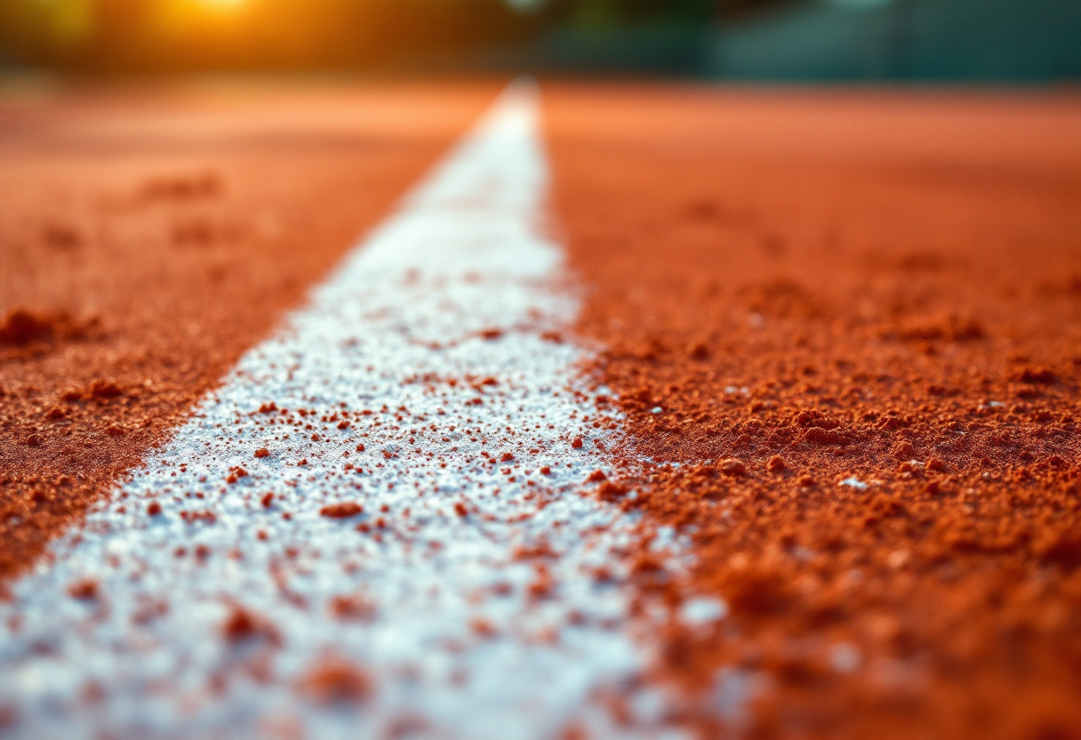 Jannik Sinner in azione durante gli Internazionali d'Italia