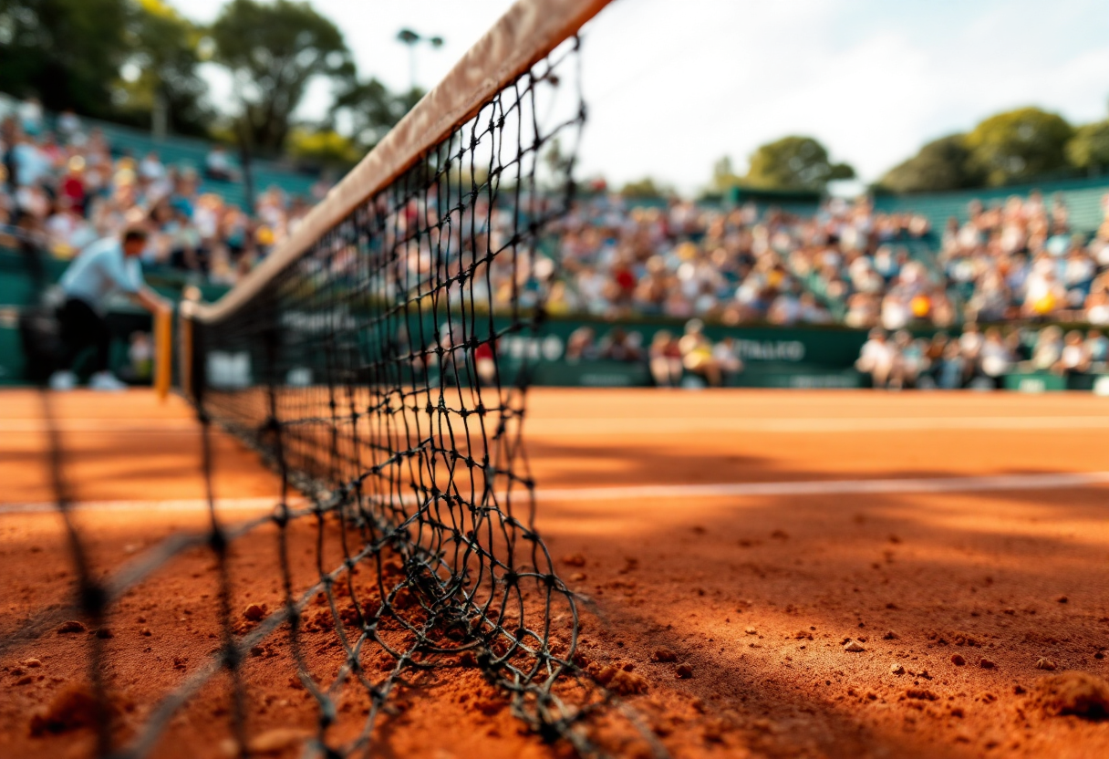 Jannik Sinner durante il torneo ATP Roma 2025