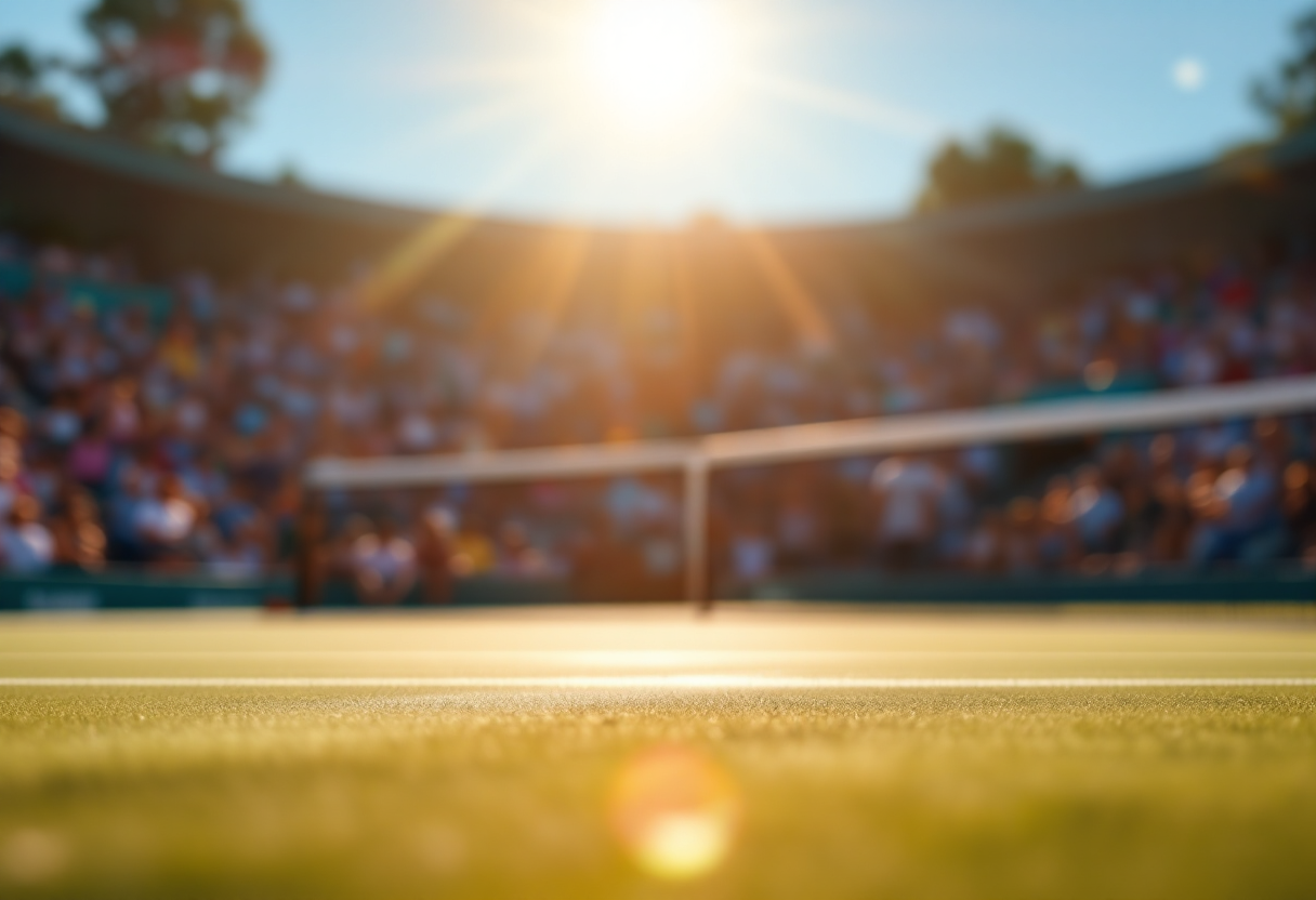 Jannik Sinner in azione durante il Masters 1000 di Roma