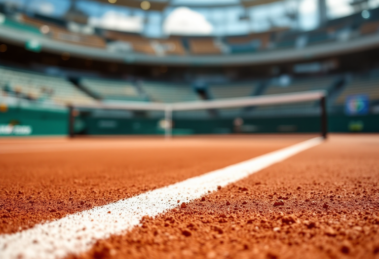 Jannik Sinner in campo con Gasquet al Roland Garros