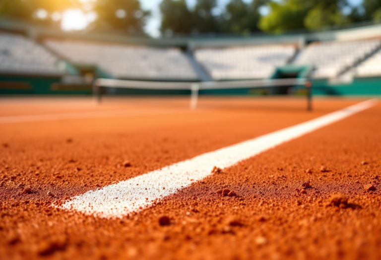 Jannik Sinner si allena per il Roland Garros 2025