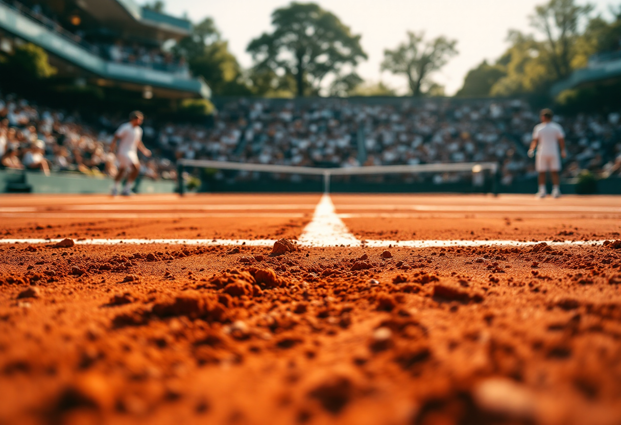 Jasmine Paolini durante il primo turno del Roland Garros 2025