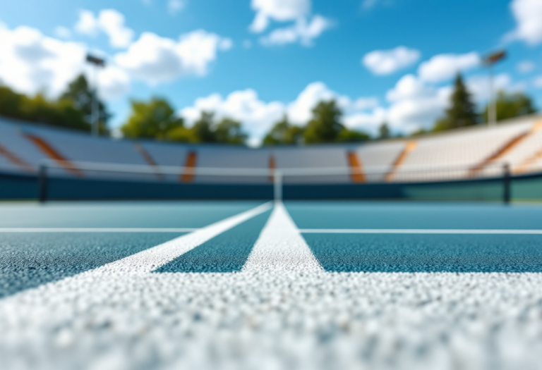 Karolina Pliskova in azione durante un torneo di tennis