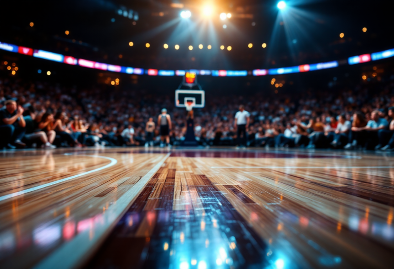 Giocatori di basket italiani collaborano in campo