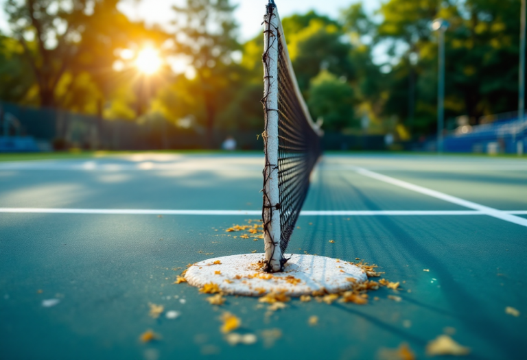Lorenzo Musetti in azione durante la semifinale a Madrid
