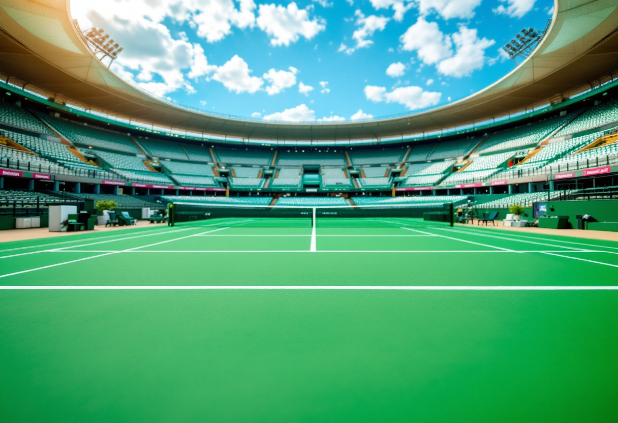 Lorenzo Musetti durante una partita al Foro Italico