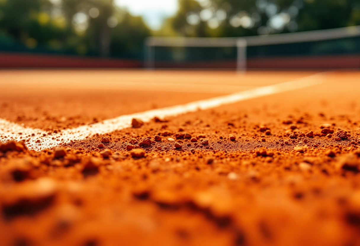 Lucia Bronzetti durante il match al Roland Garros 2025