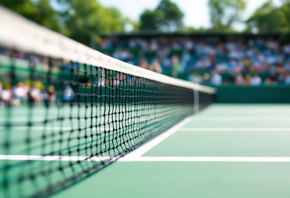 Luciano Darderi durante il match agli Internazionali BNL d'Italia