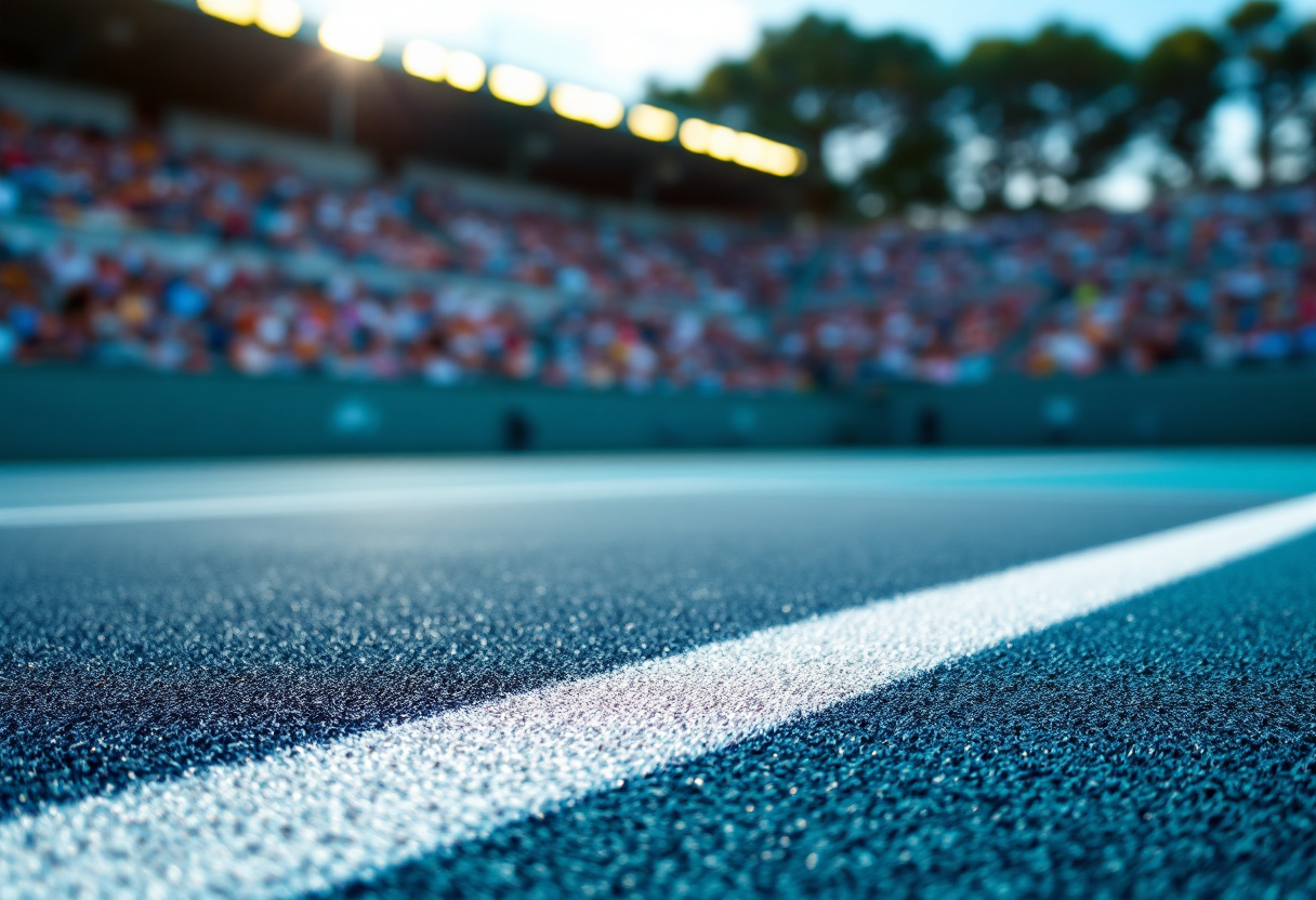 Luciano Darderi durante la partita contro Jack Draper