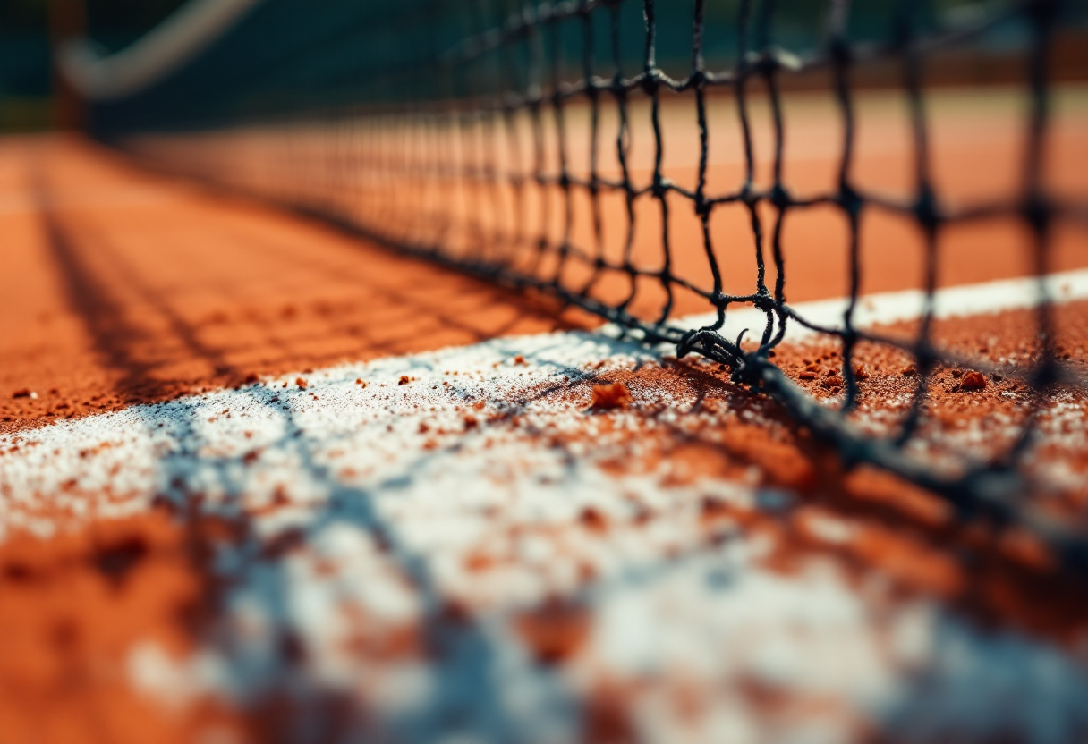 Martin Klizan durante il primo turno della Camparini Gioielli Cup