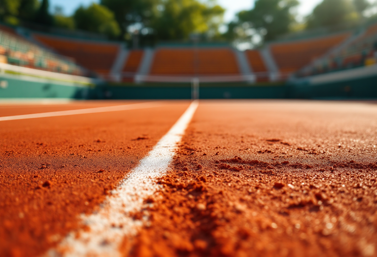 Matteo Berrettini durante il ritiro al Foro Italico