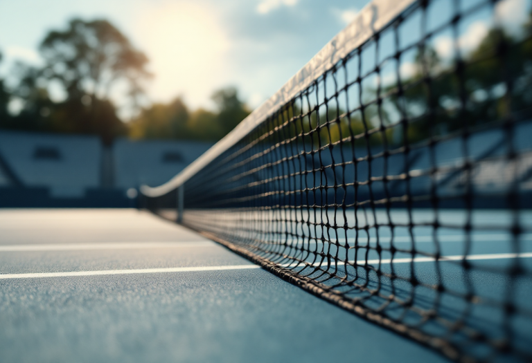 Matteo Gigante in azione dopo il Roland Garros