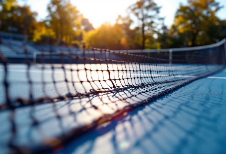 Matteo Gigante celebra una vittoria significativa nel tennis