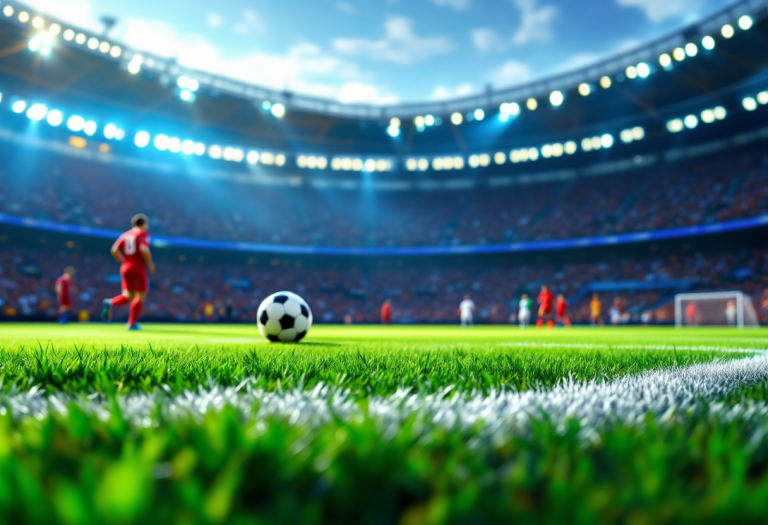 Giocatori di Monza ed Empoli in azione durante la partita