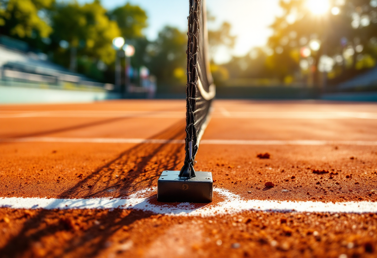 Lorenzo Musetti durante il match agli Internazionali BNL d'Italia