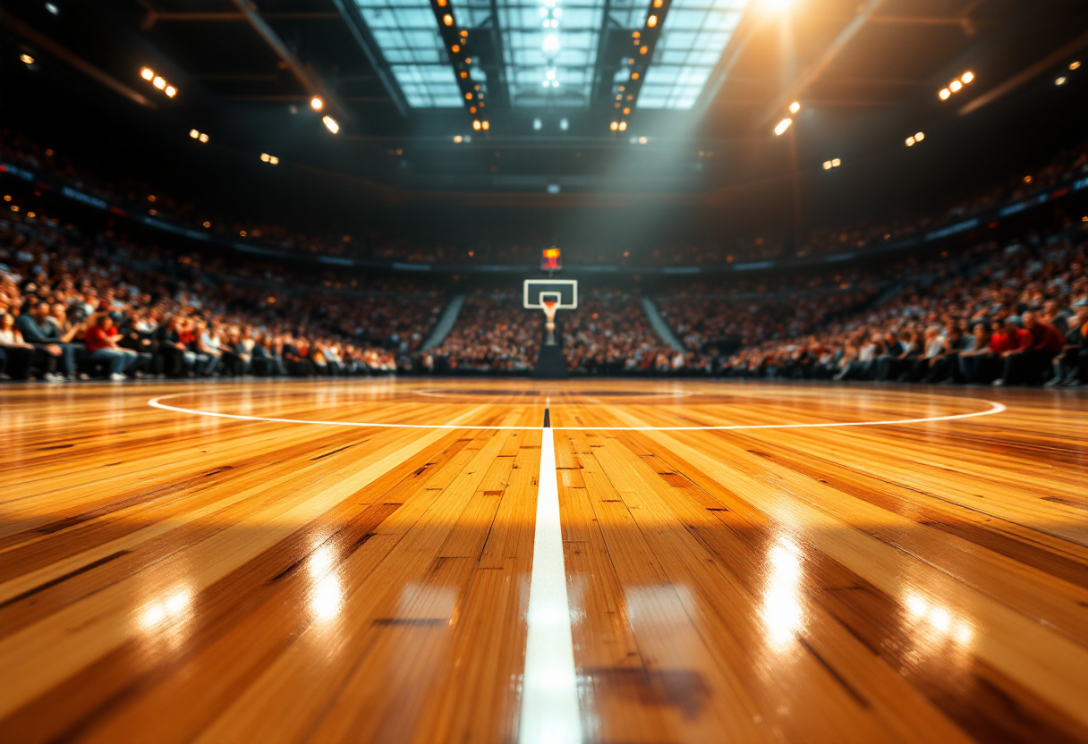 Giocatori del Panathinaikos festeggiano la vittoria contro l'Efes