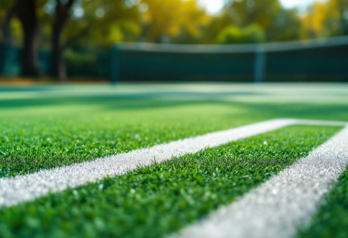 Giocatori di tennis in azione al Roland Garros