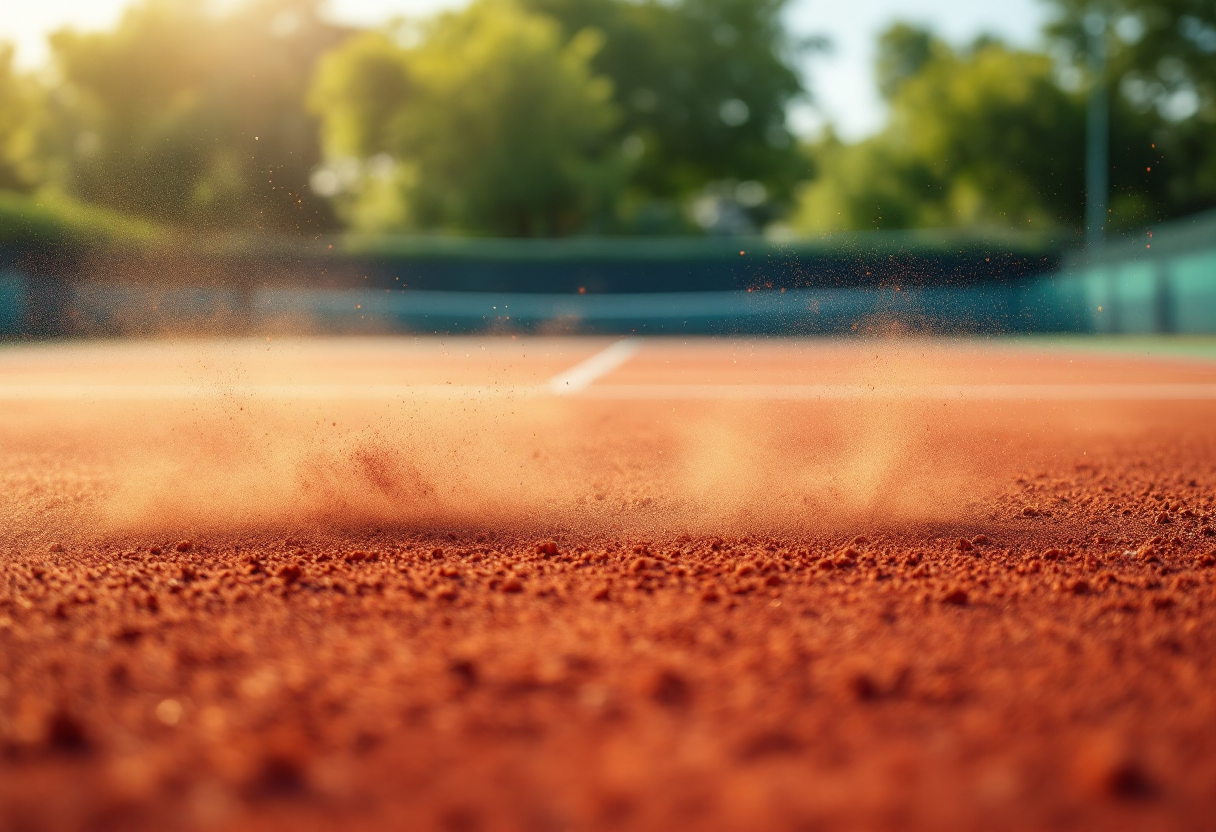 Giocatori di tennis in competizione al M25 Vic