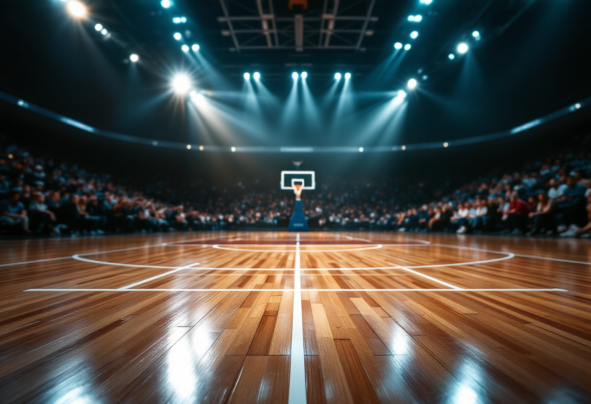 Barcellona e Monaco in azione durante i playoff Eurolega