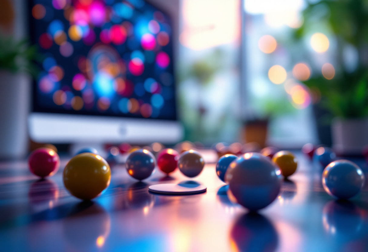 Giocatore che si diverte con il gioco Plinko online