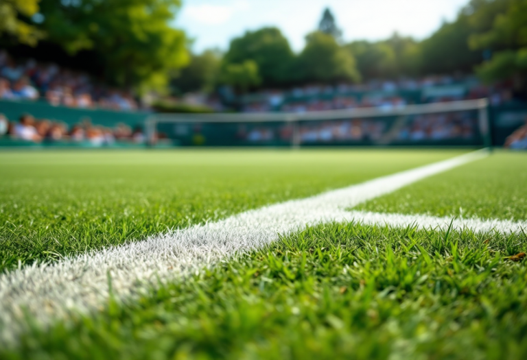 Purseladze e Cinà in azione durante una partita di tennis