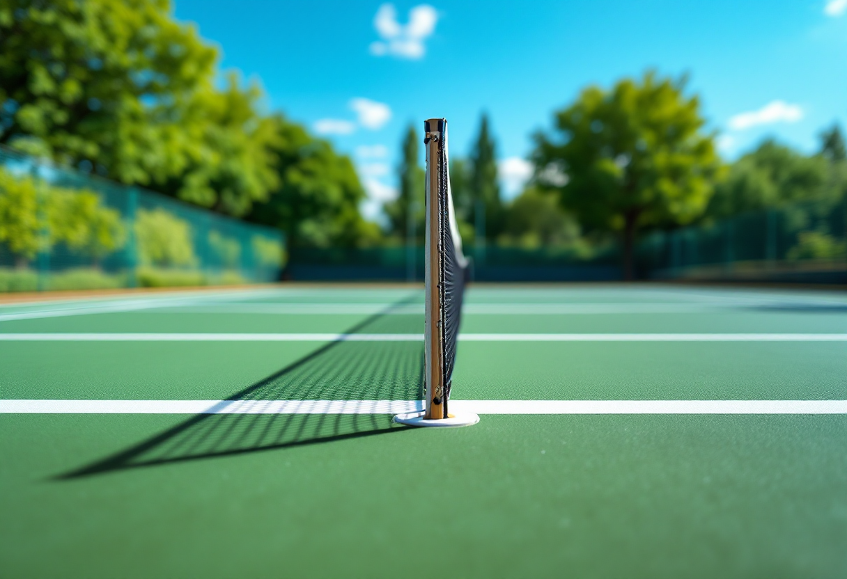 Richard Gasquet in azione durante una partita di tennis