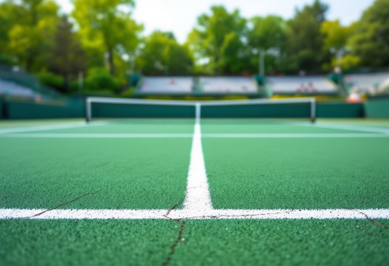 Giocatori al Circolo Tennis Reggio Emilia durante una partita