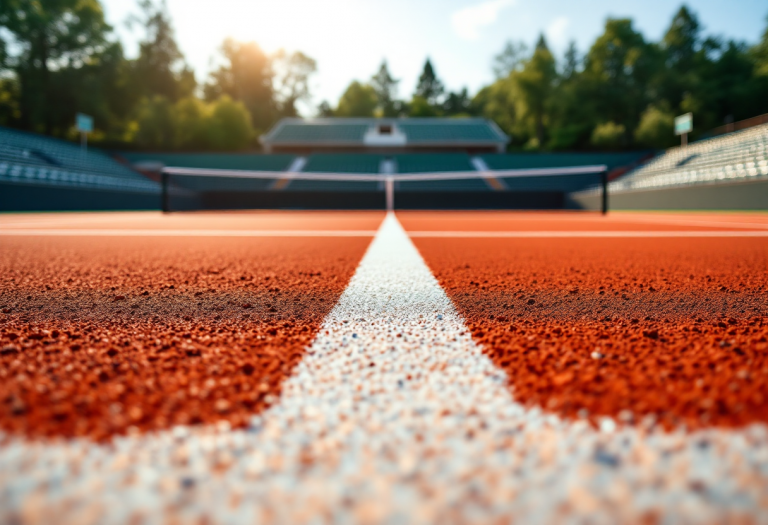 Giocatori italiani in azione al Roland Garros