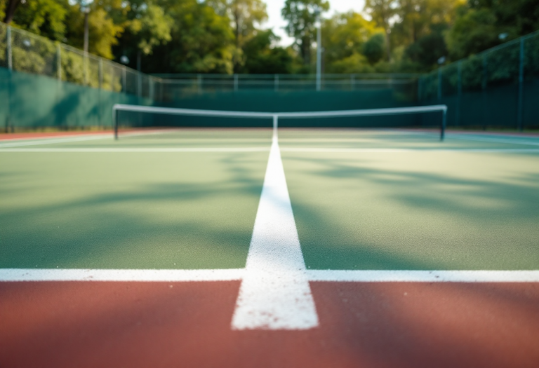 Giocatori di tennis italiani e argentini in azione durante una partita