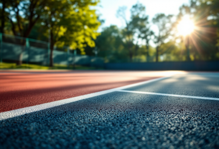 Giocatori in azione durante le semifinali del torneo ITF Under 18 a Prato