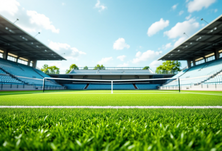 Giovani tennisti in azione durante un torneo internazionale