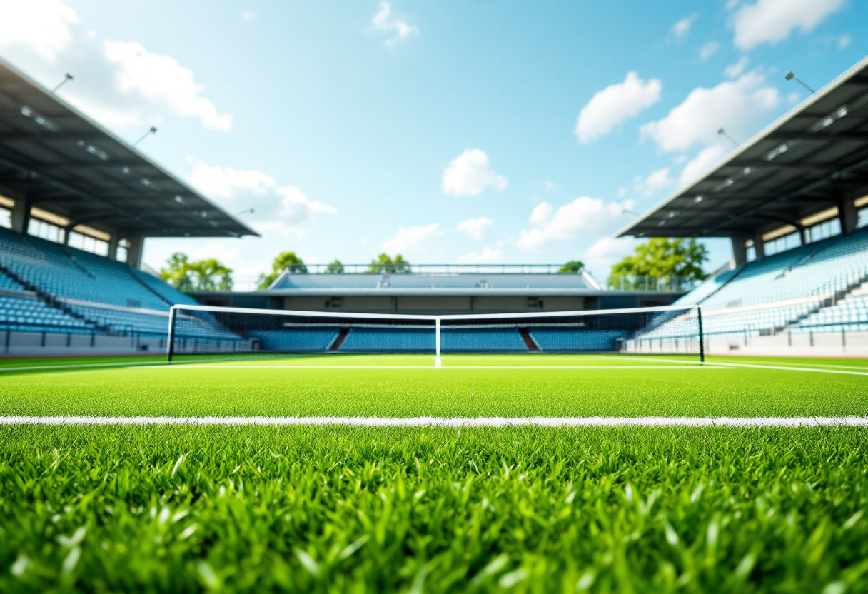 Giovani tennisti in azione durante un torneo internazionale