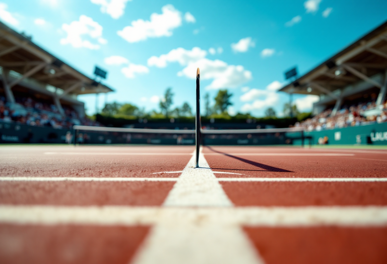 Giocatori di tennis in un evento sportivo emozionante