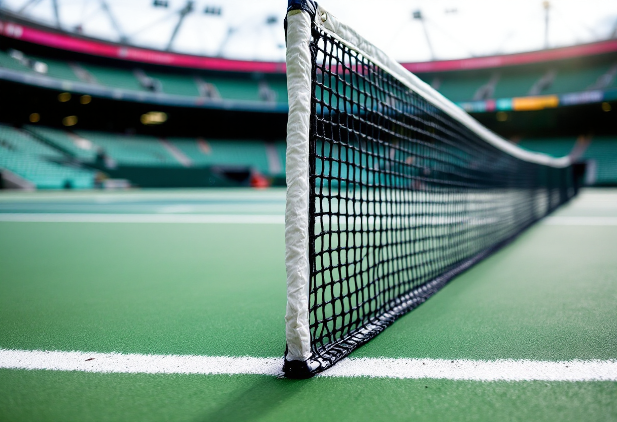 Giocatori di tennis in azione all'Estadio Millennium
