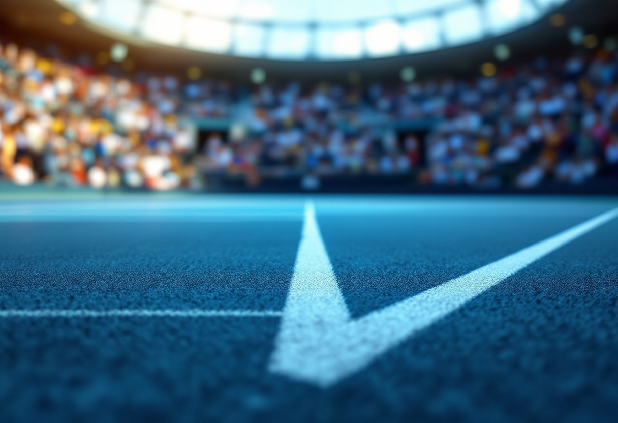 Musetti e Gigante durante una partita di tennis