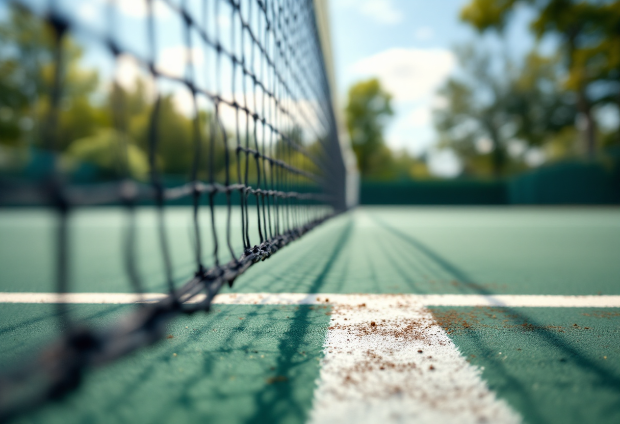 Giocatori italiani Sinner, Cobolli e Bole in azione sul campo